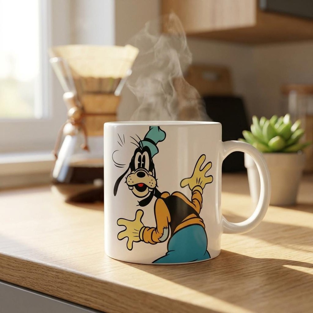 Ceramic Coffee Mug Disney Goofy Character F' Gawrsh Sakes!! Speech Bubble 16 oz
